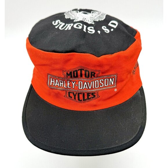 Vintage 1995 Harley Davidson Sturgis Bike Week Painters Hat Very Rare Made USA